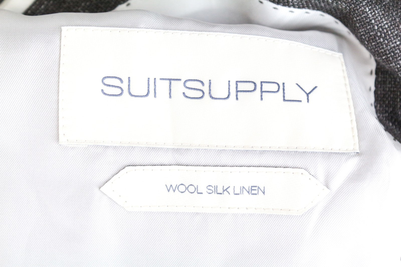 SUITSUPPLY Havana Patch Men Suit UK36S Wool Silk Linen Brown Slim 2 Piece