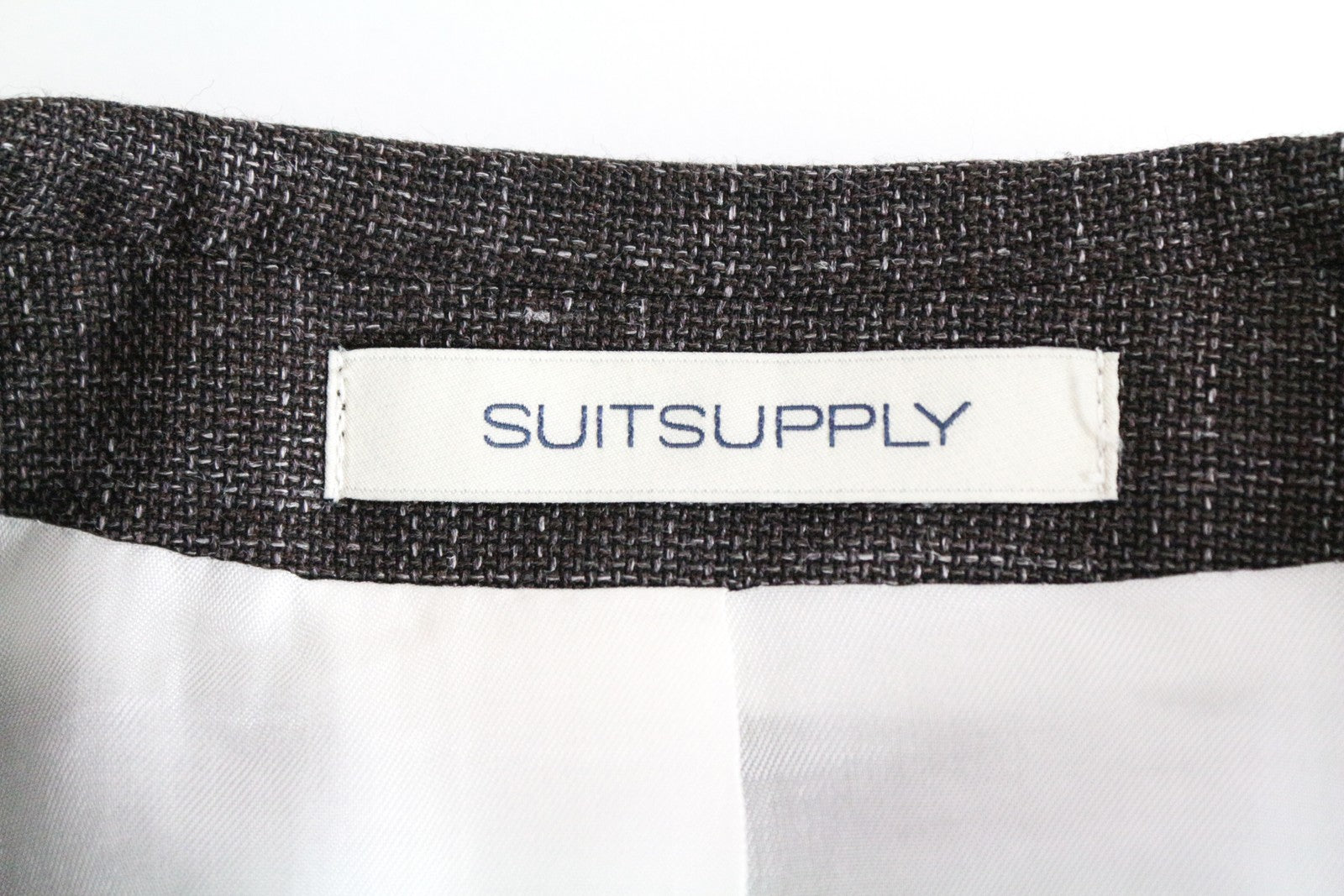 SUITSUPPLY Havana Patch Men Suit UK36S Wool Silk Linen Brown Slim 2 Piece