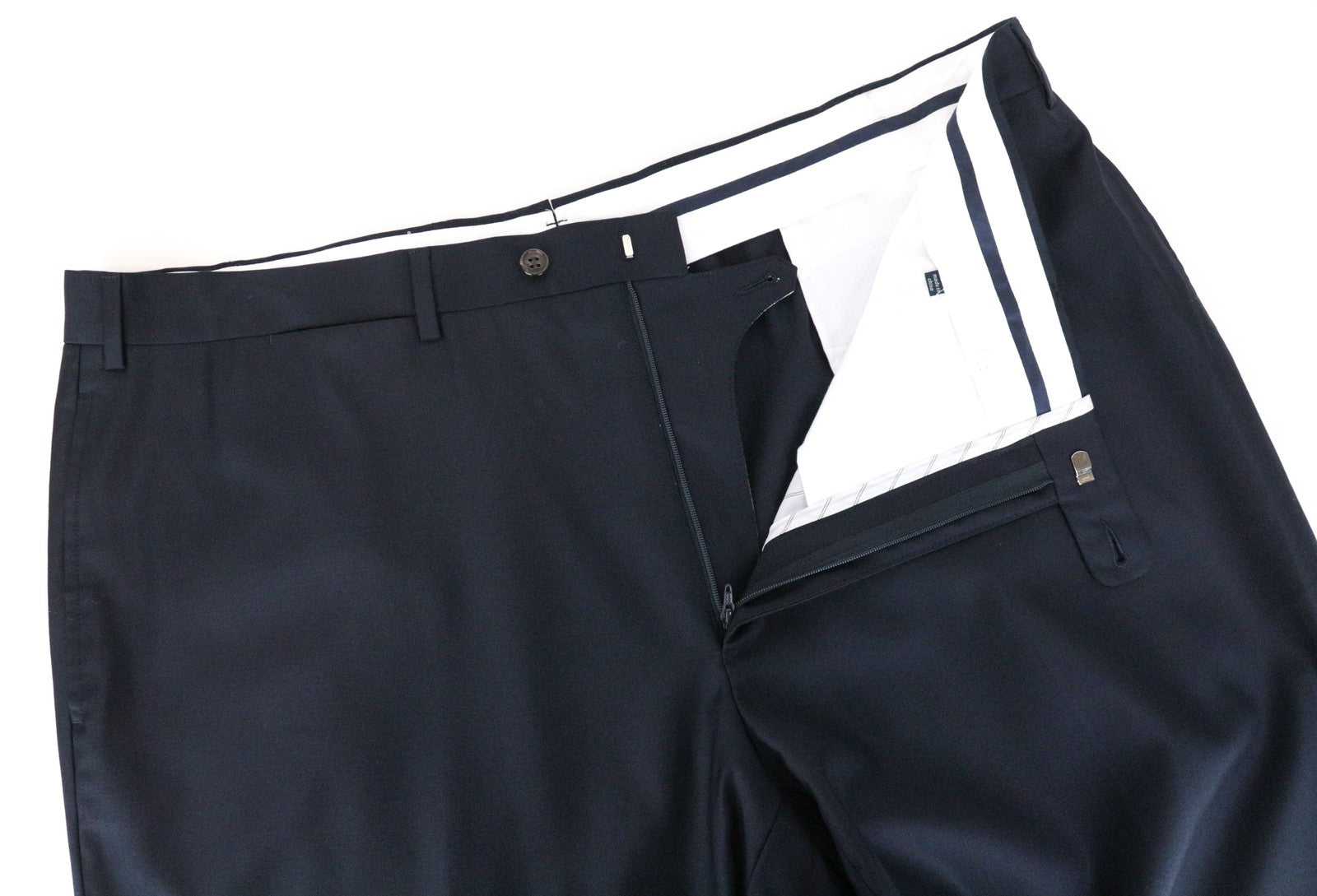 SUITSUPPLY Men Trousers ~W43/L37 Navy Pure Wool Formal Pleated Front Classic