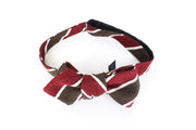 SUITSUPPLY Men Bowtie OS Red Brown Pure Silk Patterned Pre-Tied Formal