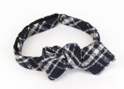 SUITSUPPLY Men Bowtie OS Blue Wool Blend Checked Pattern Pre-Tied Butterfly