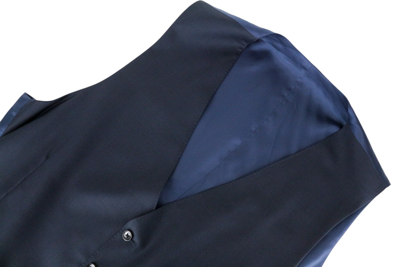 SUITSUPPLY Lazio Men Suit UK52 Blue Pure Wool Single-Breasted Formal 3 Piece