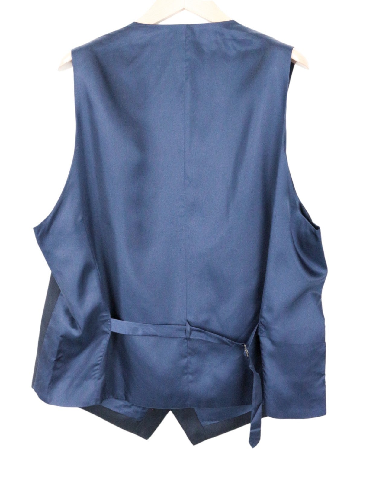 SUITSUPPLY Lazio Men Suit UK52 Blue Pure Wool Single-Breasted Formal 3 Piece