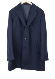 SUITSUPPLY Vicenza Men Coat UK46S Navy Blue Single-Breasted Lined Pure Wool