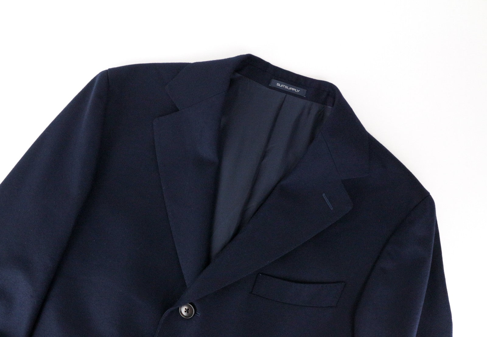 SUITSUPPLY Vicenza Men Coat UK46S Navy Blue Single-Breasted Lined Pure Wool