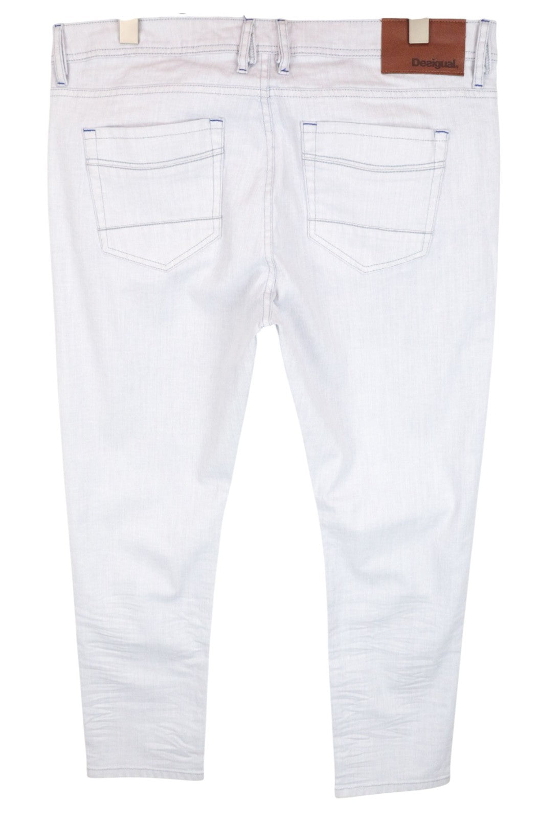 DESIGUAL Lucas Men Jeans UK20 Slim Blue Cotton Stretch