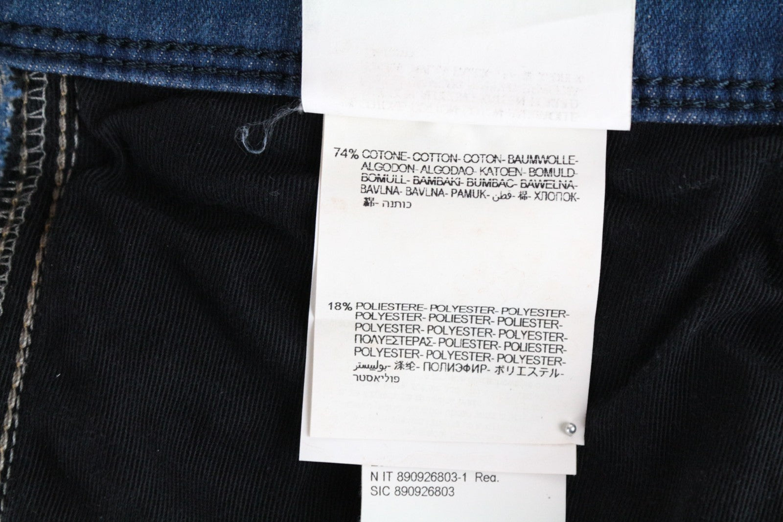 REPLAY Anbass Men Jeans W32/L36 Slim Cotton Blend Stretch Blue