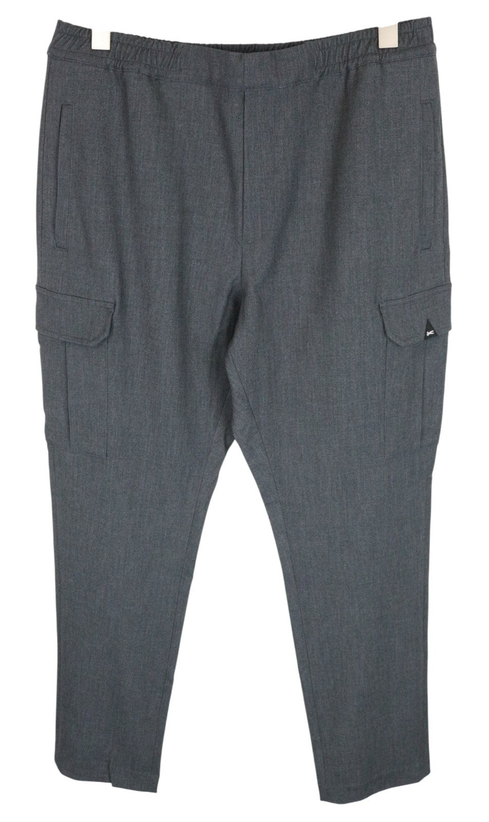 DENHAM Carl Men Trousers XL Grey Cotton Blend Stretch