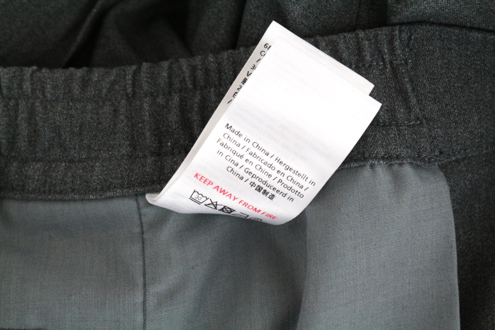 DENHAM Carl Men Trousers XL Grey Cotton Blend Stretch
