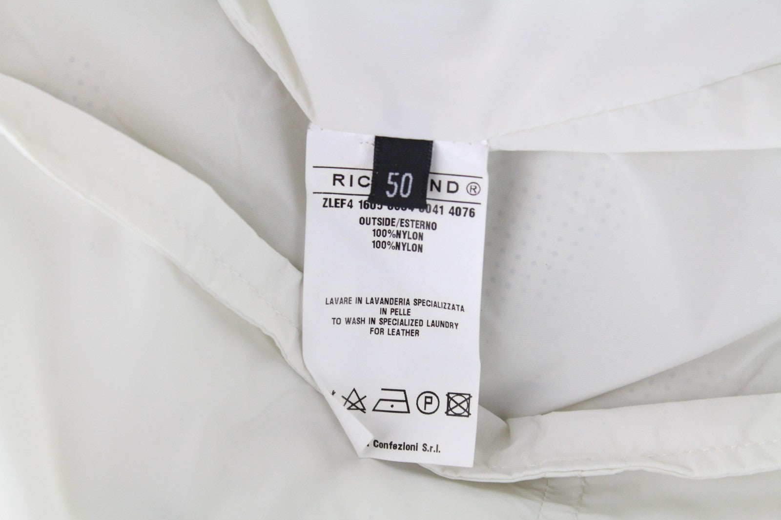 RICHMOND Men Jacket 50 Off-White Lightweight Long Sleeved Zipped