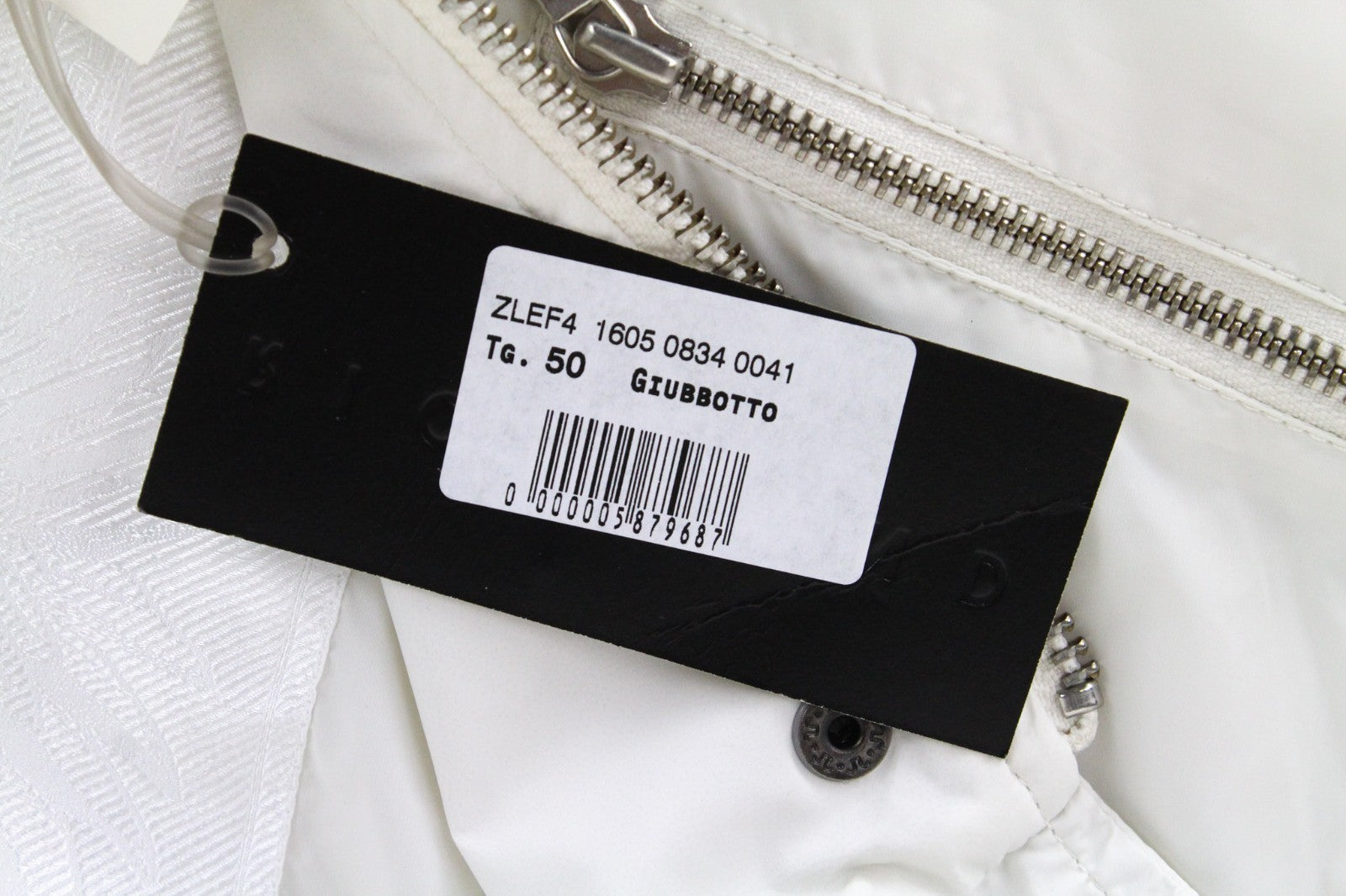 RICHMOND Men Jacket 50 Off-White Lightweight Long Sleeved Zipped