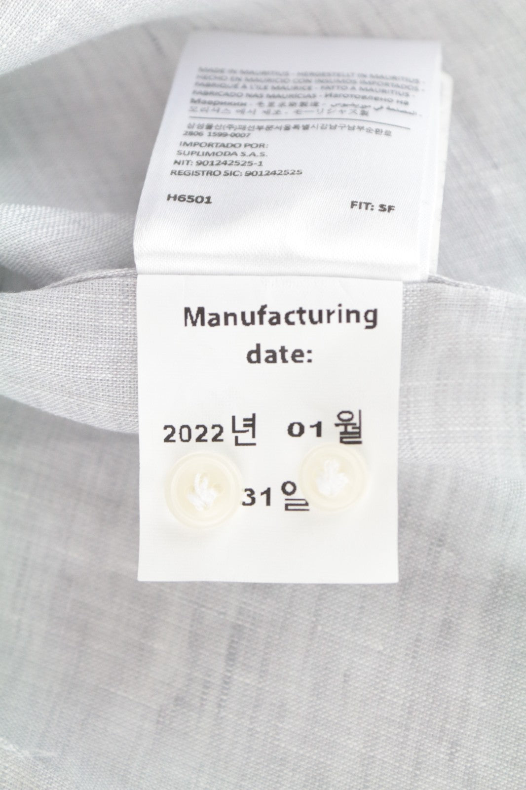 SUITSUPPLY Men Formal Shirt 35/ 13 1/2 /36/ 14 Grey Slim Linen Melange Cutaway