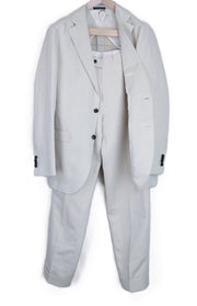 SUITSUPPLY La Spalla Men Suit UK38L Beige Linen Cotton Single-Breasted 2 Piece