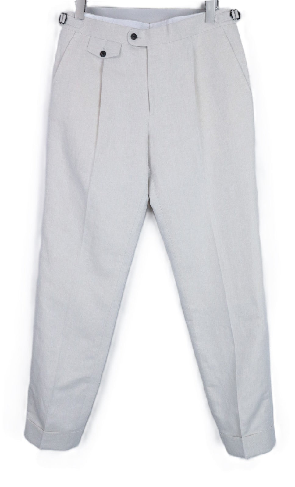 SUITSUPPLY La Spalla Men Suit UK38L Beige Linen Cotton Single-Breasted 2 Piece