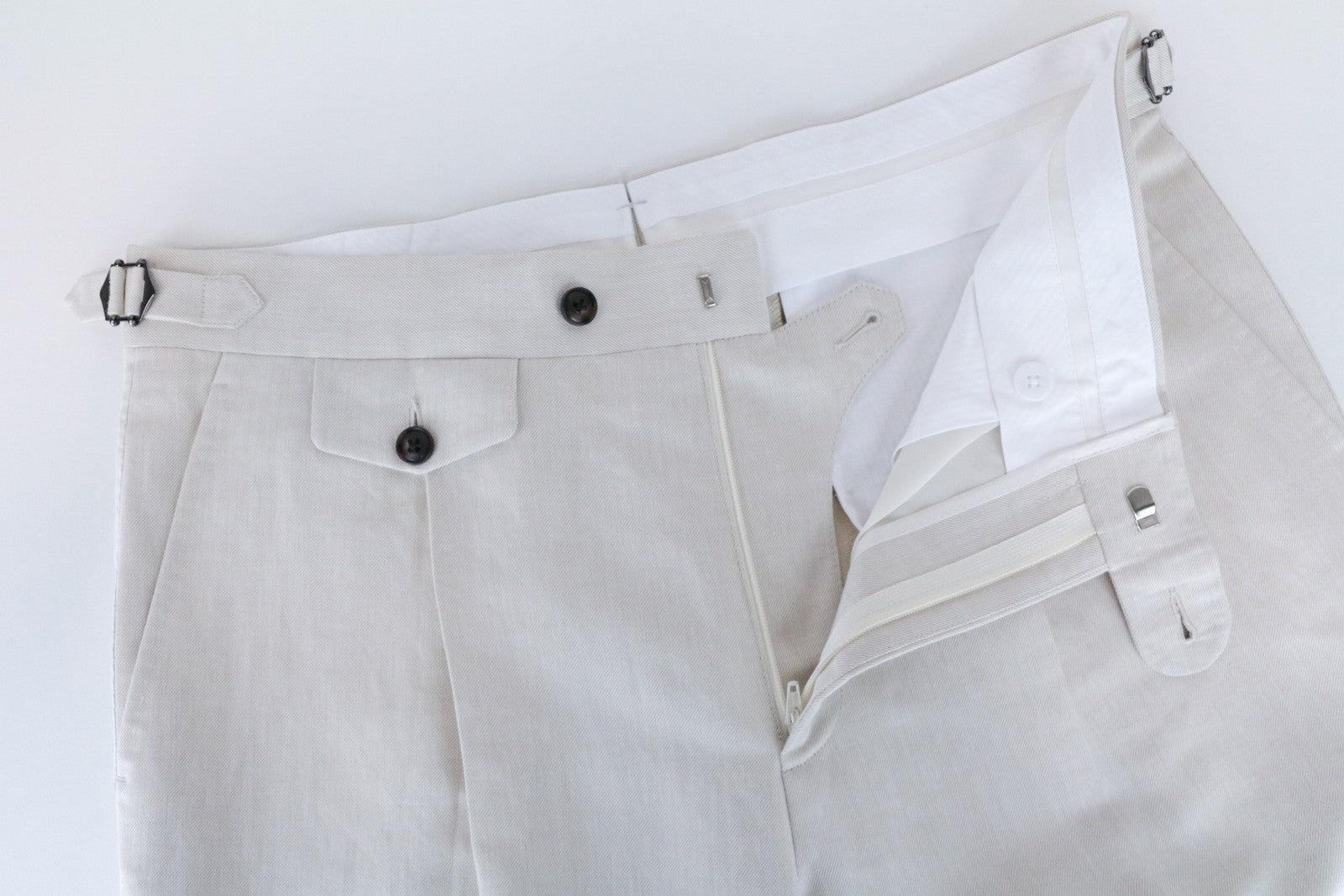 SUITSUPPLY La Spalla Men Suit UK38L Beige Linen Cotton Single-Breasted 2 Piece