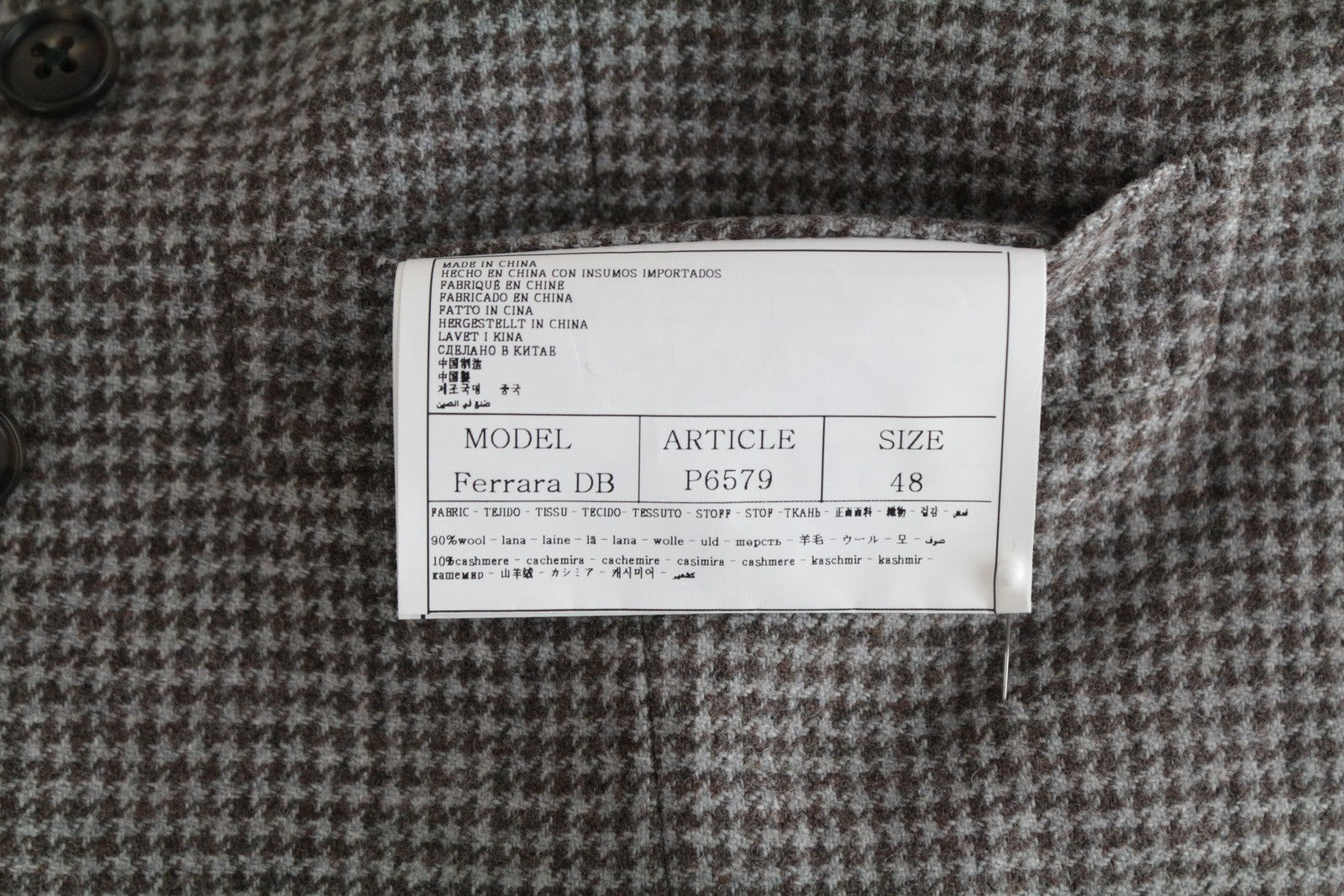 SUITSUPPLY Havana Patch Men Suit UK38R Grey Slim Wool Cashmere Pattern 3 Piece
