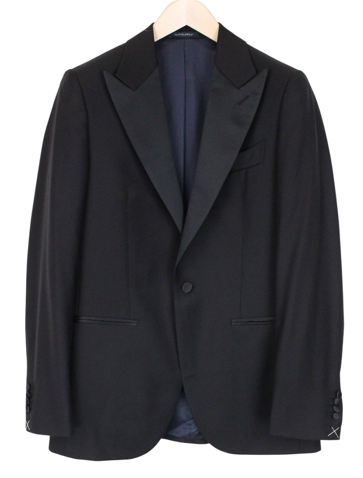 SUITSUPPLY La Spalla Men Suit UK36R Navy Wool Classic Single-Breasted 3 Piece