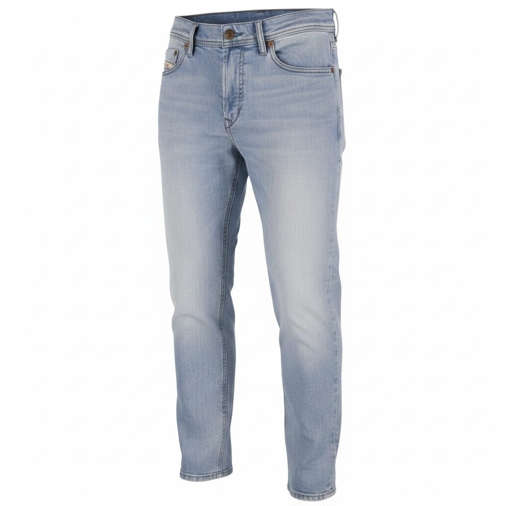 DIESEL Tepphar Men Jeans W29/L30 Blue Whiskers Faded Distress Slim Carrot Fit