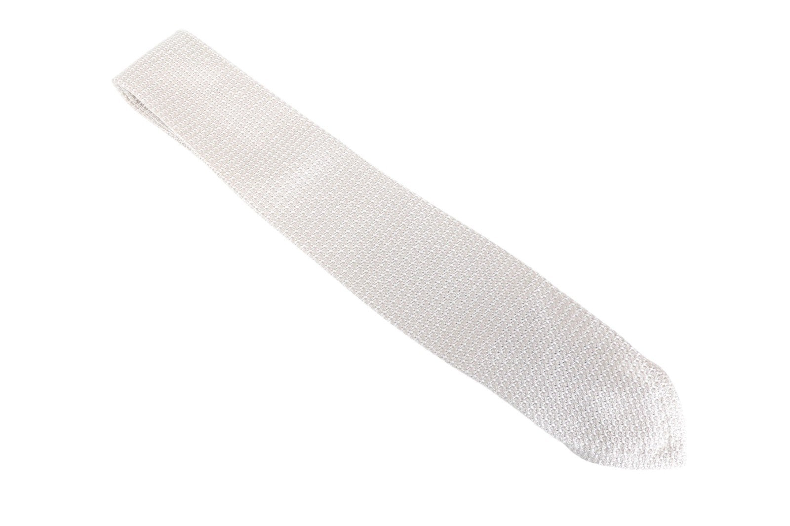 SUITSUPPLY Men Tie 150 x 8 cm Beige Pure Silk Pointed-End Classic Formal