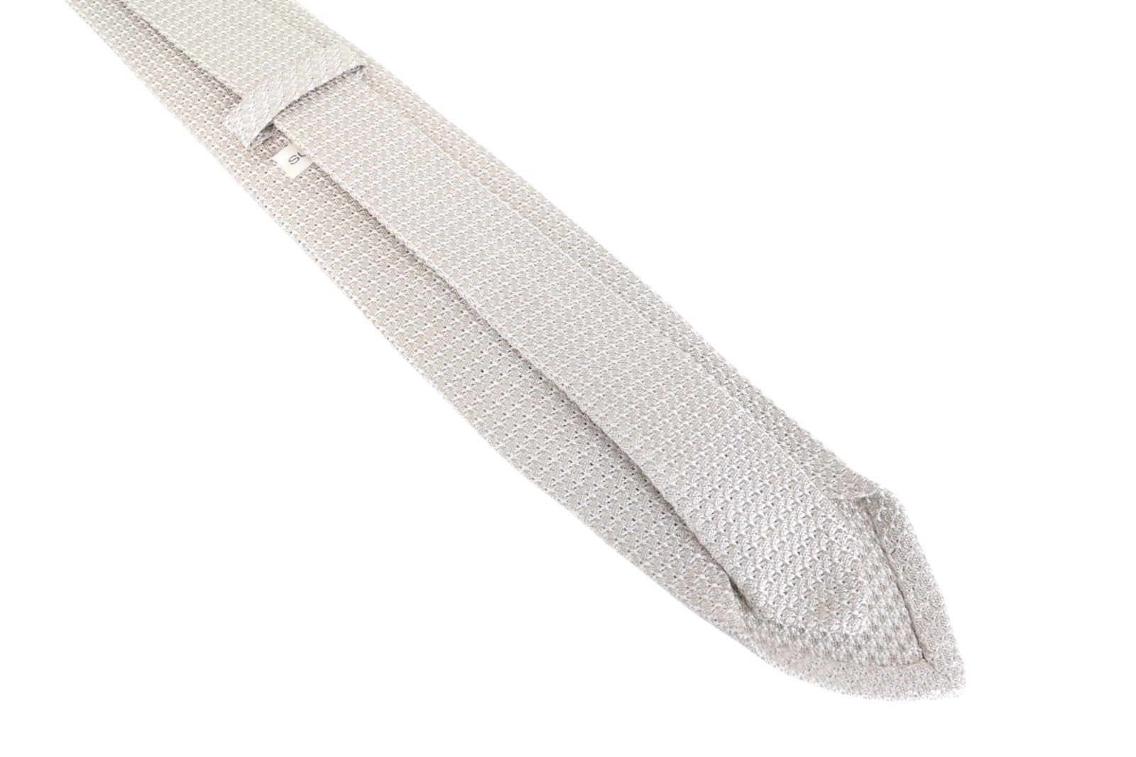 SUITSUPPLY Men Tie 150 x 8 cm Beige Pure Silk Pointed-End Classic Formal