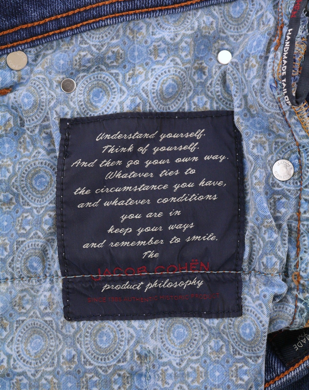 JACOB COHEN J622 Comf Men Jeans W34 Blue Faded Skinny Fit Button Fly