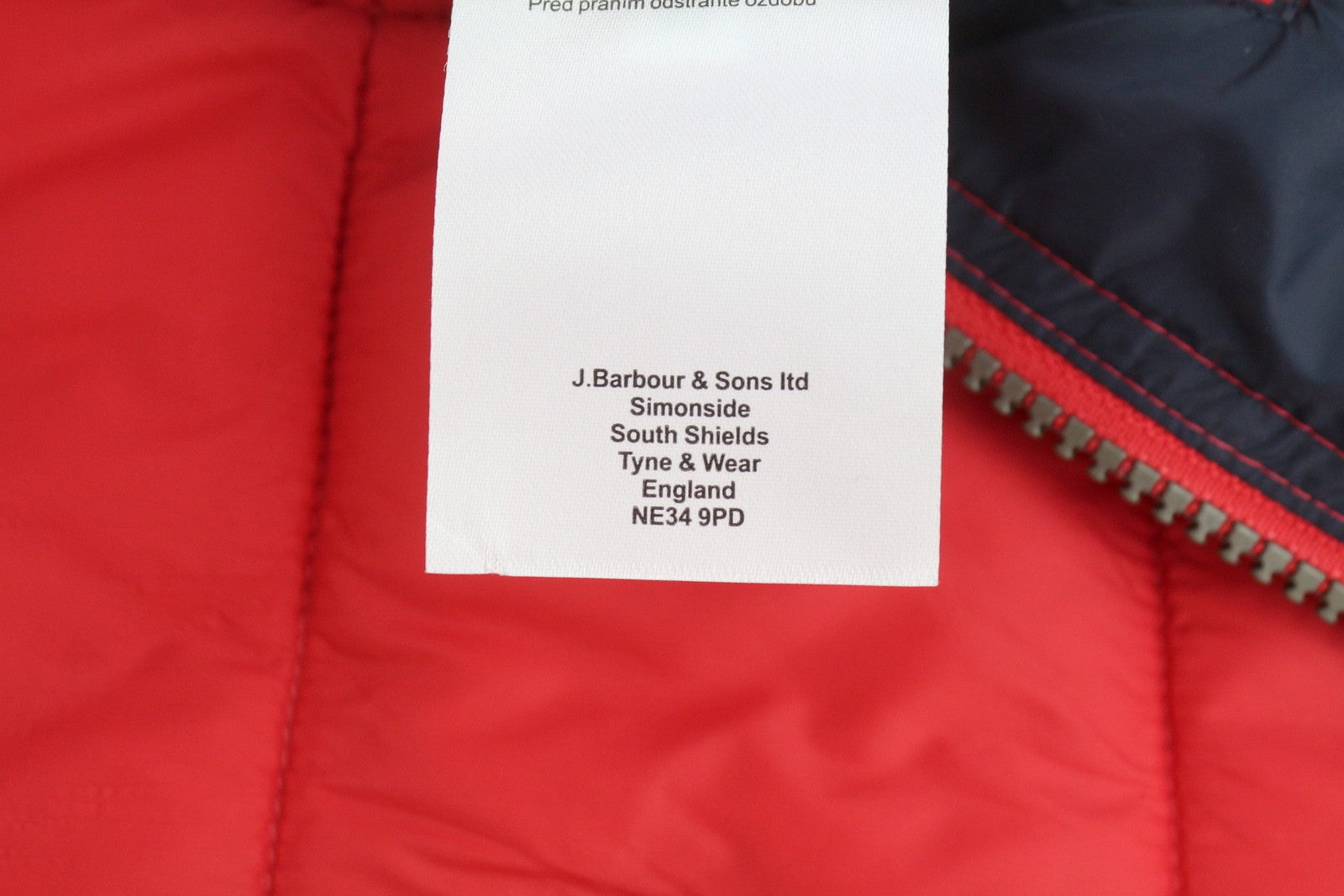 BARBOUR Bernera Quilt Women Jacket EU42 XL Red Fibre Down Filled Full Zip