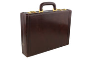 TIME RESISTANCE Men Bag OS Brown Leather Attache Case Briefcase Unisex RRP450