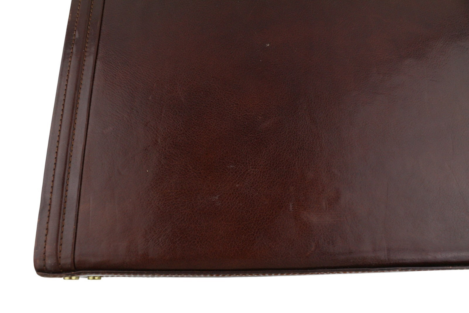 TIME RESISTANCE Men Bag OS Brown Leather Attache Case Briefcase Unisex RRP450