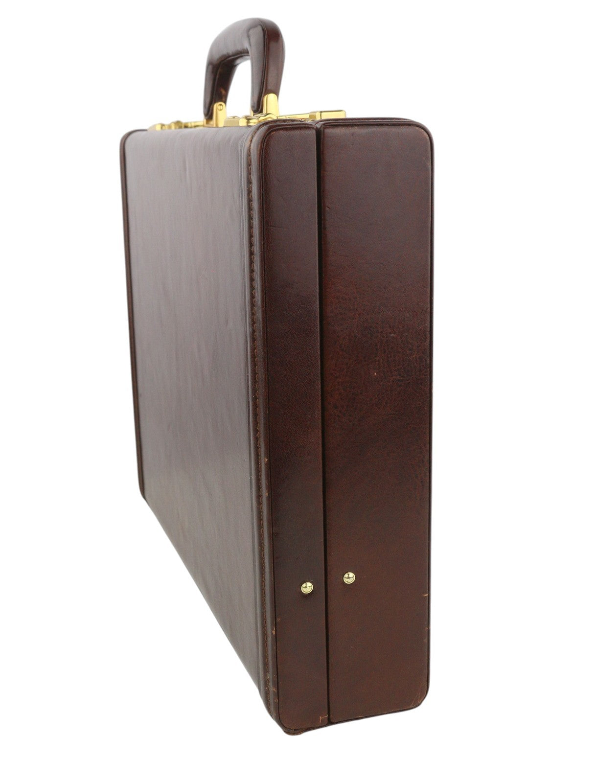 TIME RESISTANCE Men Bag OS Brown Leather Attache Case Briefcase Unisex RRP450