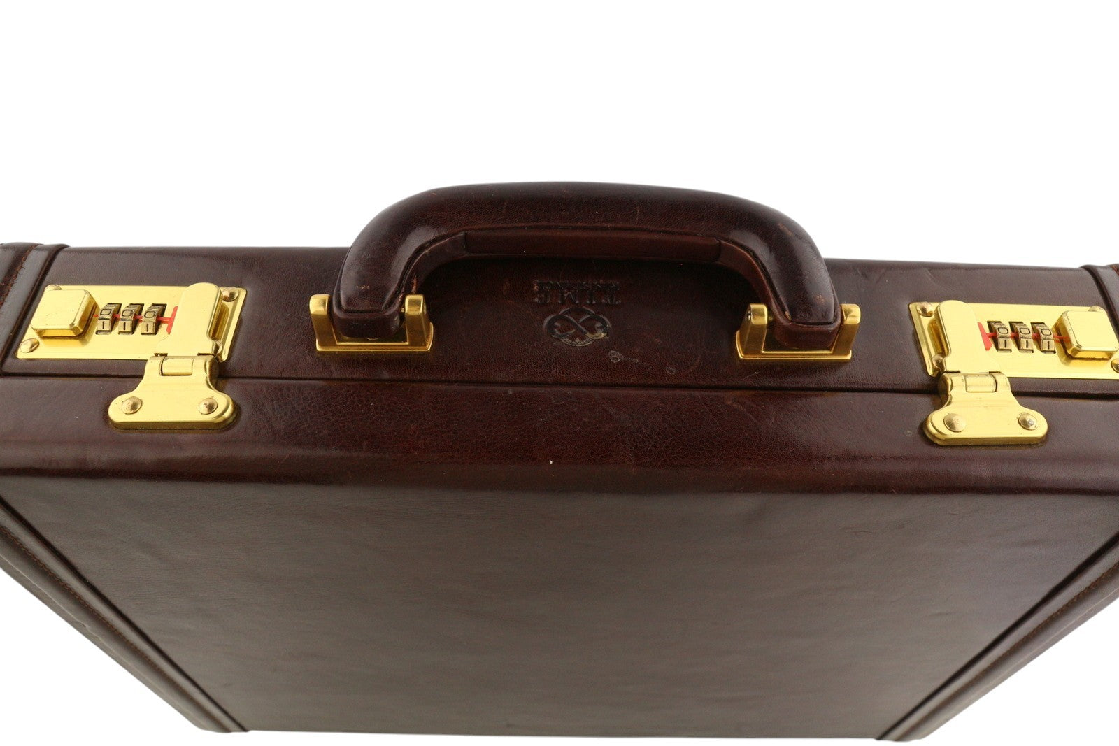 TIME RESISTANCE Men Bag OS Brown Leather Attache Case Briefcase Unisex RRP450