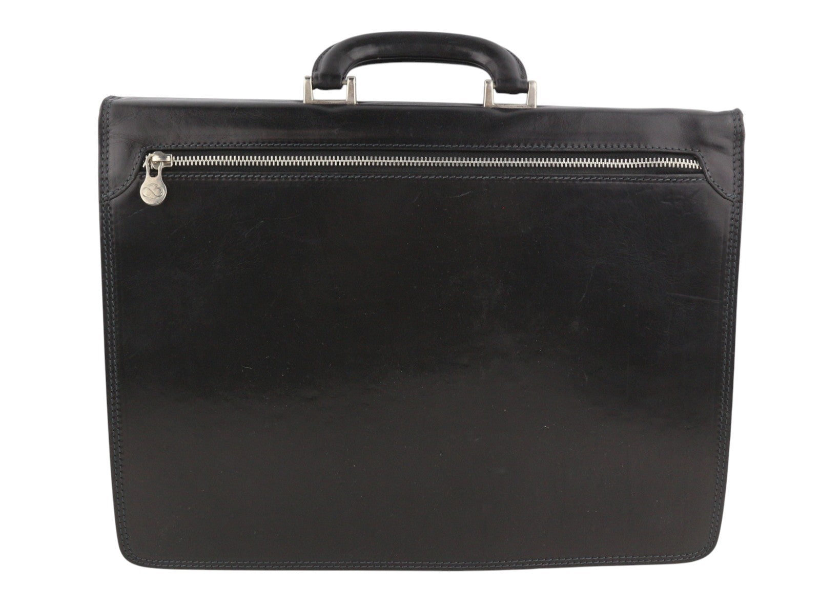 TIME RESISTANCE The Sound of the Mountain Men Bag Black Leather Briefcase RRP270