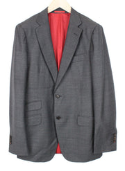 SUITSUPPLY Sienna Men Blazer UK40L Grey Birdseye Check Melange Formal Pure Wool