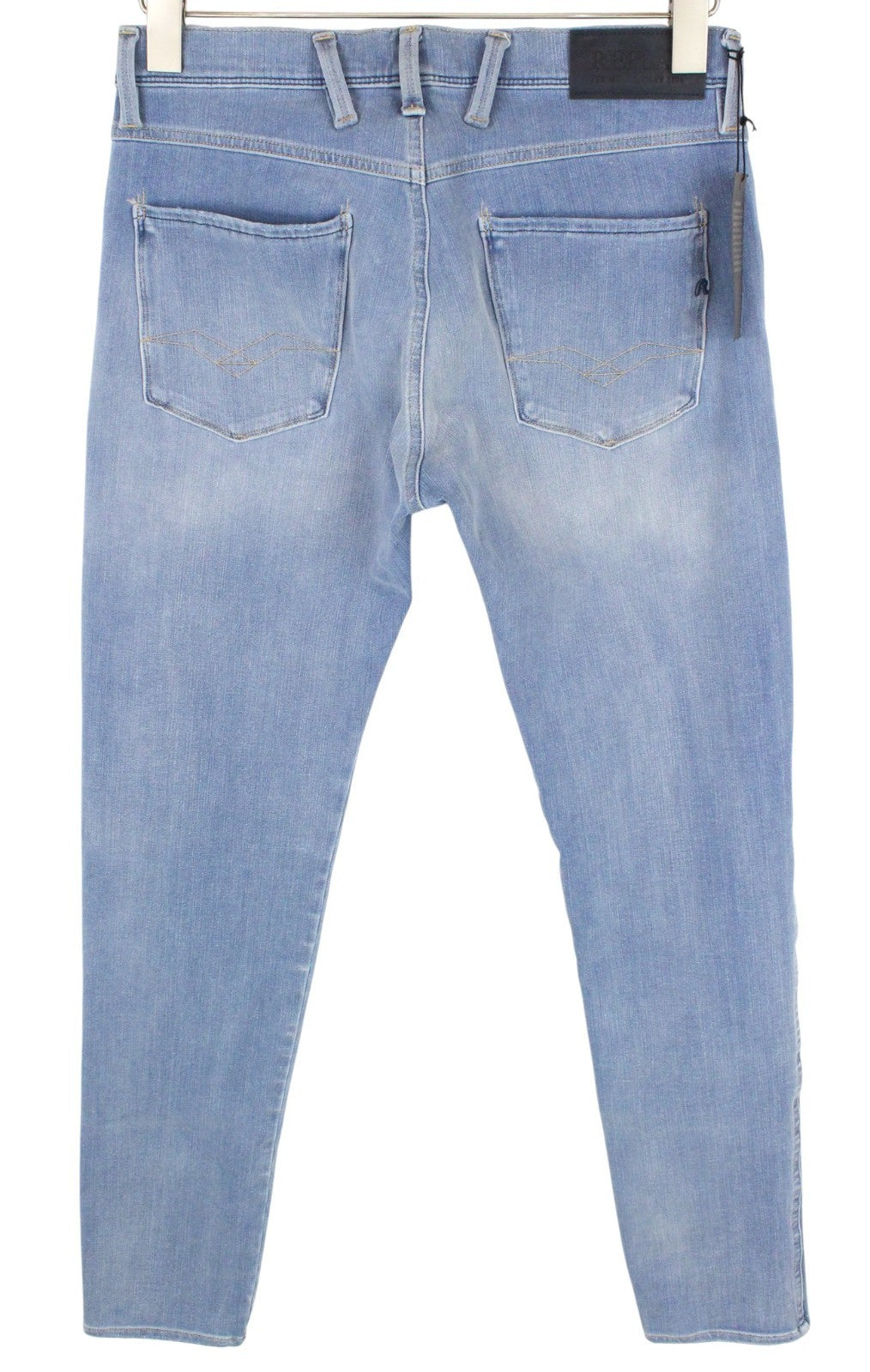 REPLAY Anbass Men Jeans W29/L32 Blue Slim Fit Stretch Classic Zip-Fly Mid-Rise