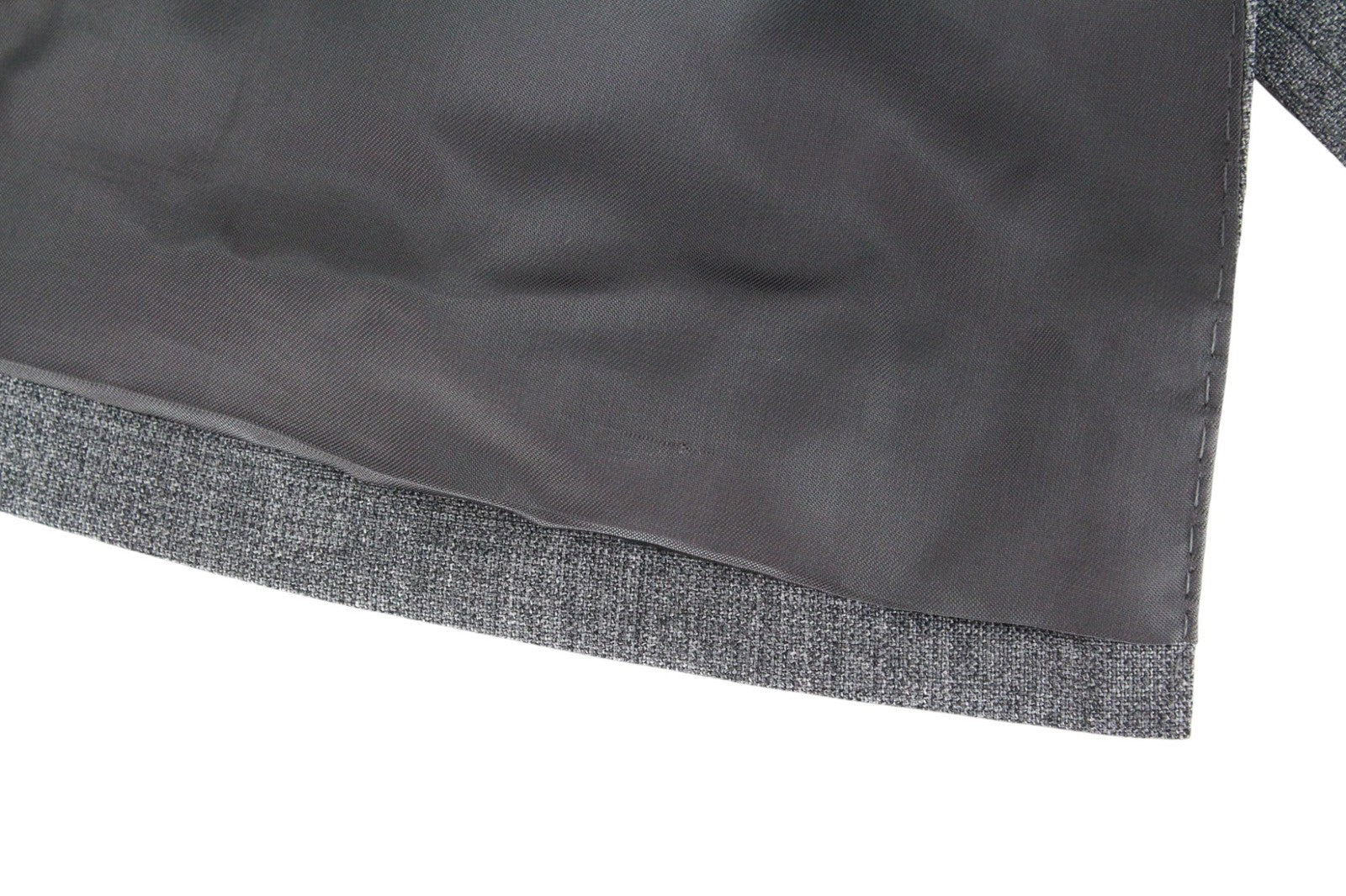 SUITSUPPLY Lazio Men Suit UK40L Grey 2-Piece Slim Melange Pure Wool Tropical