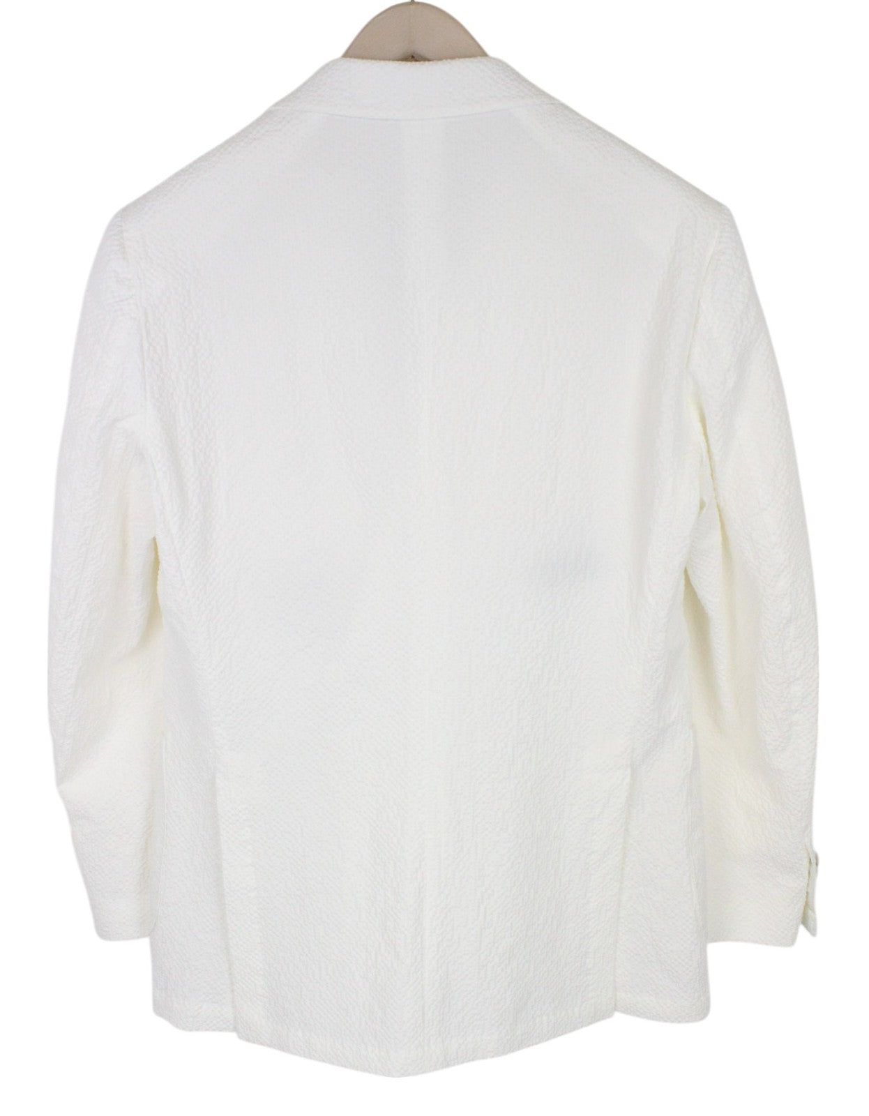 SUITSUPPLY Havana Men Suit UK38R Off-White 2-Piece Two Row Slim Cotton Stretch