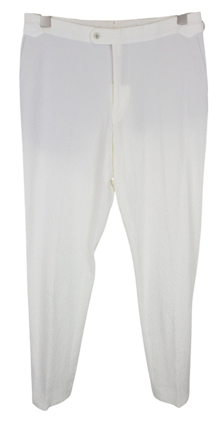 SUITSUPPLY Havana Men Suit UK38R Off-White 2-Piece Two Row Slim Cotton Stretch