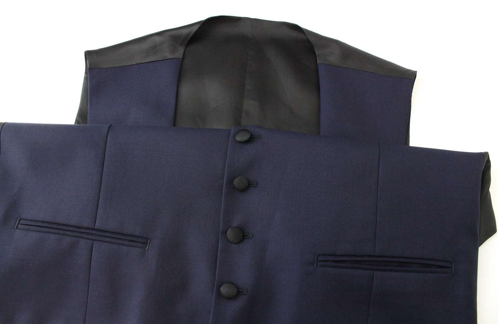 SUITSUPPLY Lazio Men Suit UK42R Tux Formal Slim 3-Piece Blue Pure Wool S130