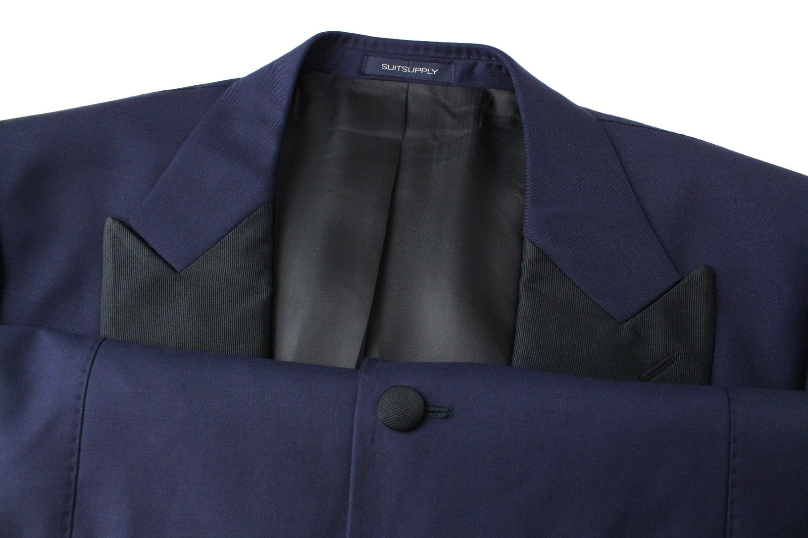SUITSUPPLY Lazio Men Suit UK42R Tux Formal Slim 3-Piece Blue Pure Wool S130