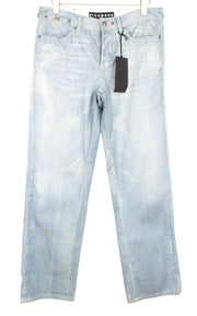 RICHMOND Men Jeans W32 Baggy Blue Wide Buttoned Non-Stretch Designer Mid-Rise