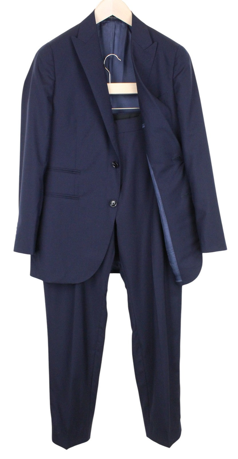 SUITSUPPLY La Spalla Men Suit UK38R Slim 2-Piece Blue Pure Wool S120 Formal