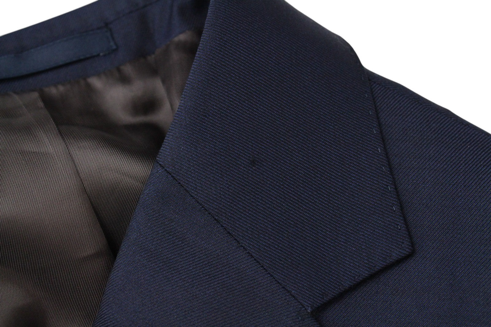 SUITSUPPLY Napoli Men Suit UK44R 2-Piece Melange Navy Pure Wool S110 Formal