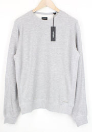 DIESEL S-Willard 0TAMH Men Sweatshirt L Jersey Felpa Crew Neck Melange Grey