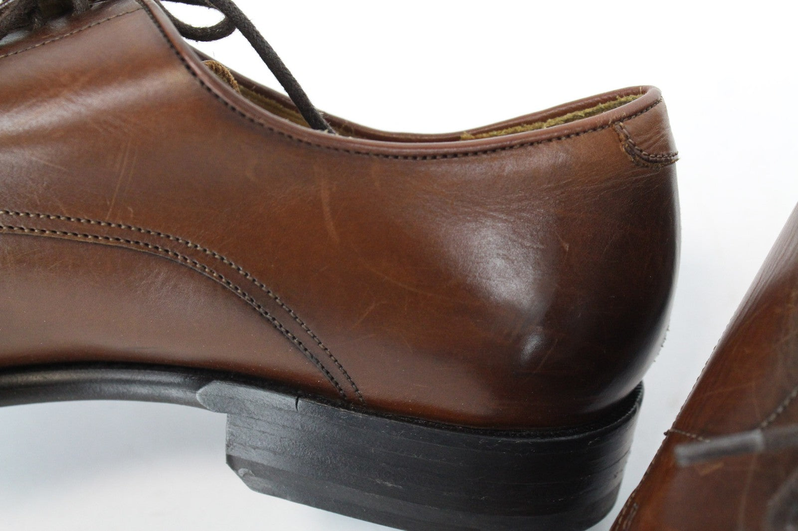 SUITSUPPLY Men Shoes EU40 Mid-Brown Lace Up Formal Calf Leather Derby Classic