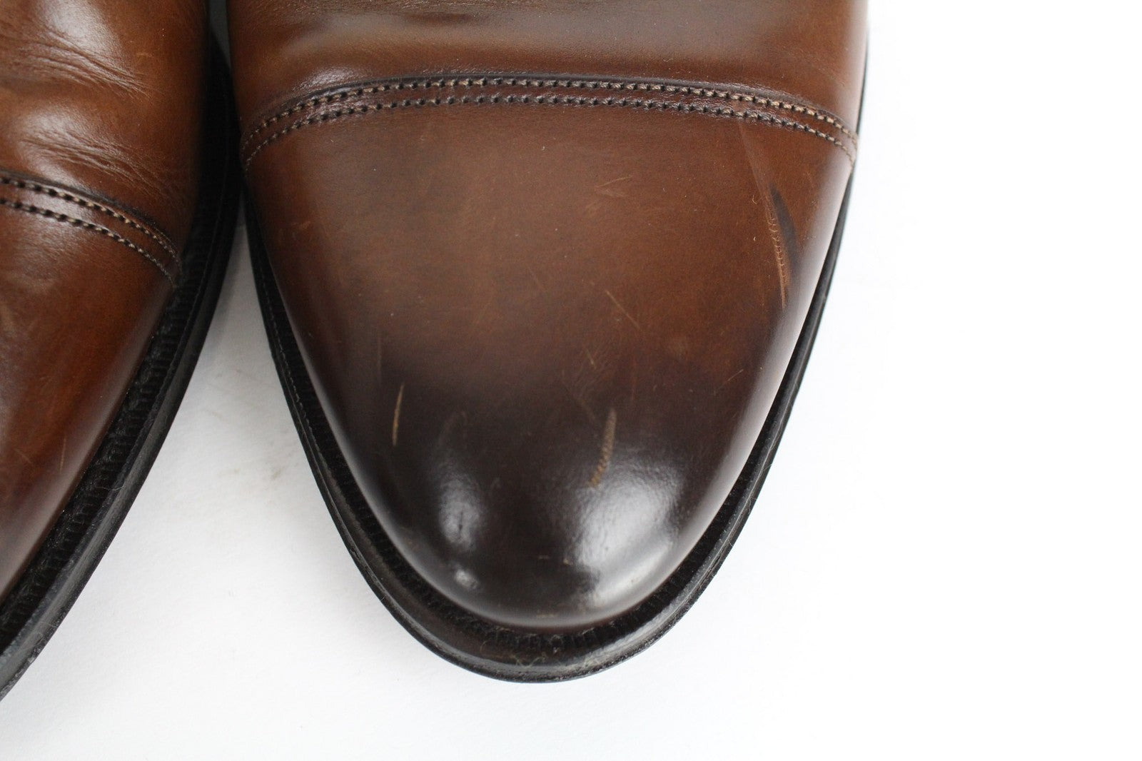 SUITSUPPLY Men Shoes EU40 Mid-Brown Lace Up Formal Calf Leather Derby Classic