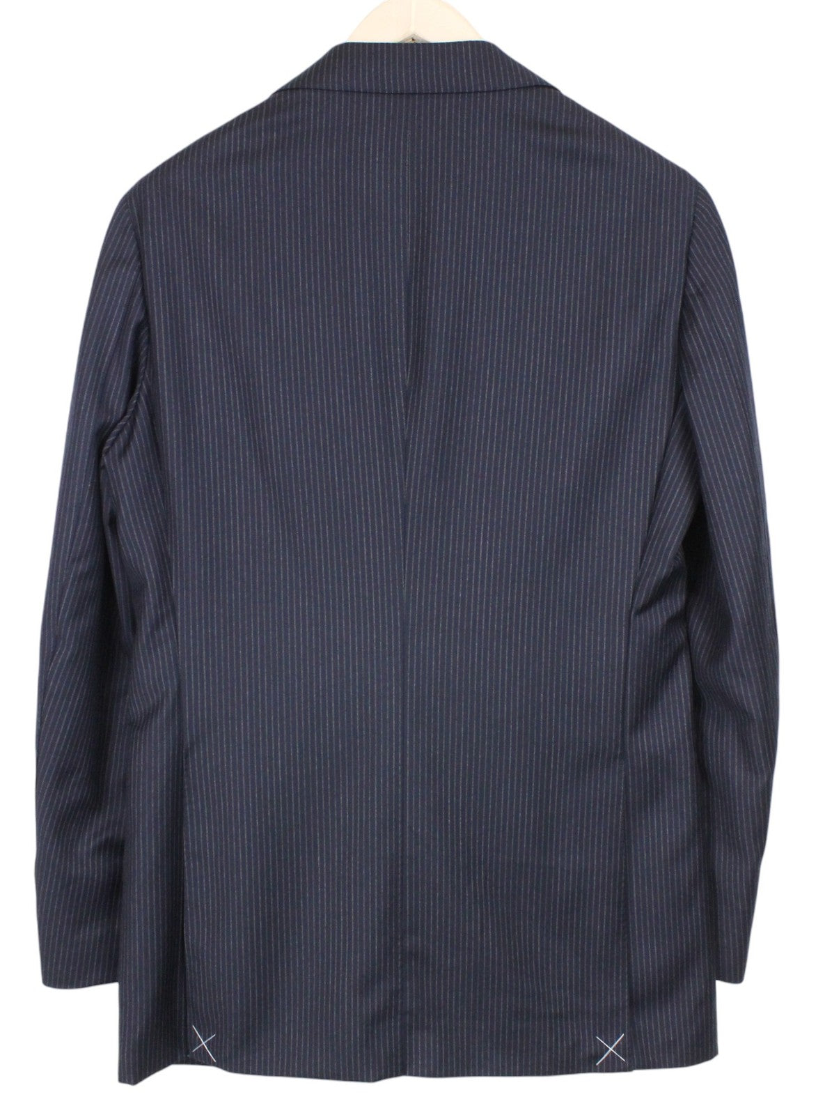 SUITSUPPLY Havana Jetted Men Suit UK36R Slim Wool Super 130's Navy Stripe 2Piece