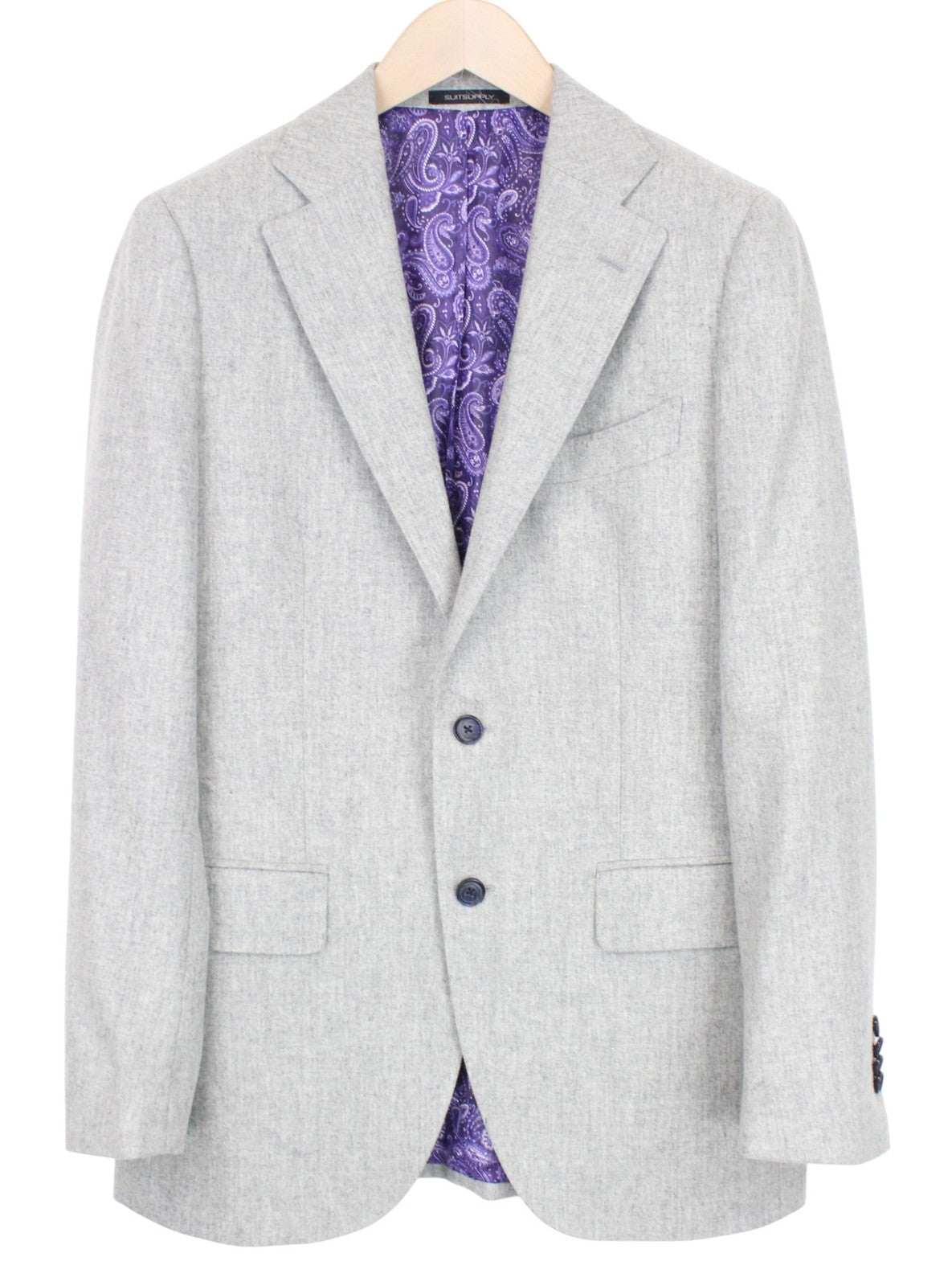SUITSUPPLY La Spalla Men Suit UK38R Classic Single-Breasted Wool Grey 2 Piece
