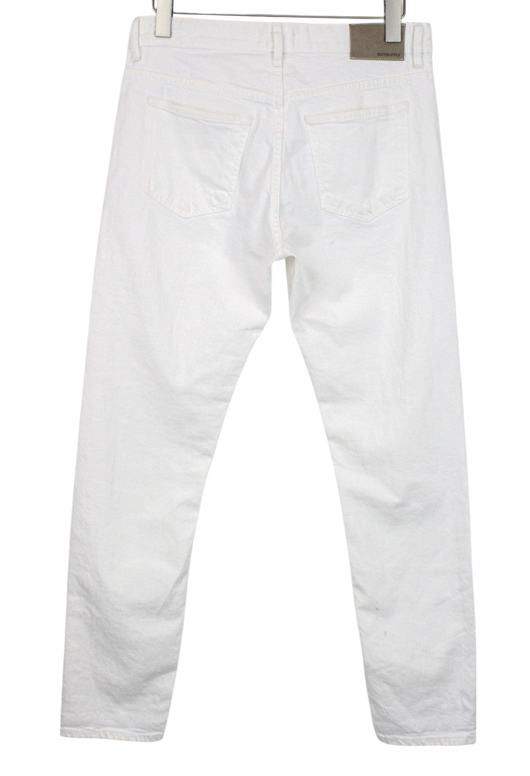 SUITSUPPLY Alain Men Jeans W31/L32 Selvedge White Cotton Stretch Denim Slim Fit
