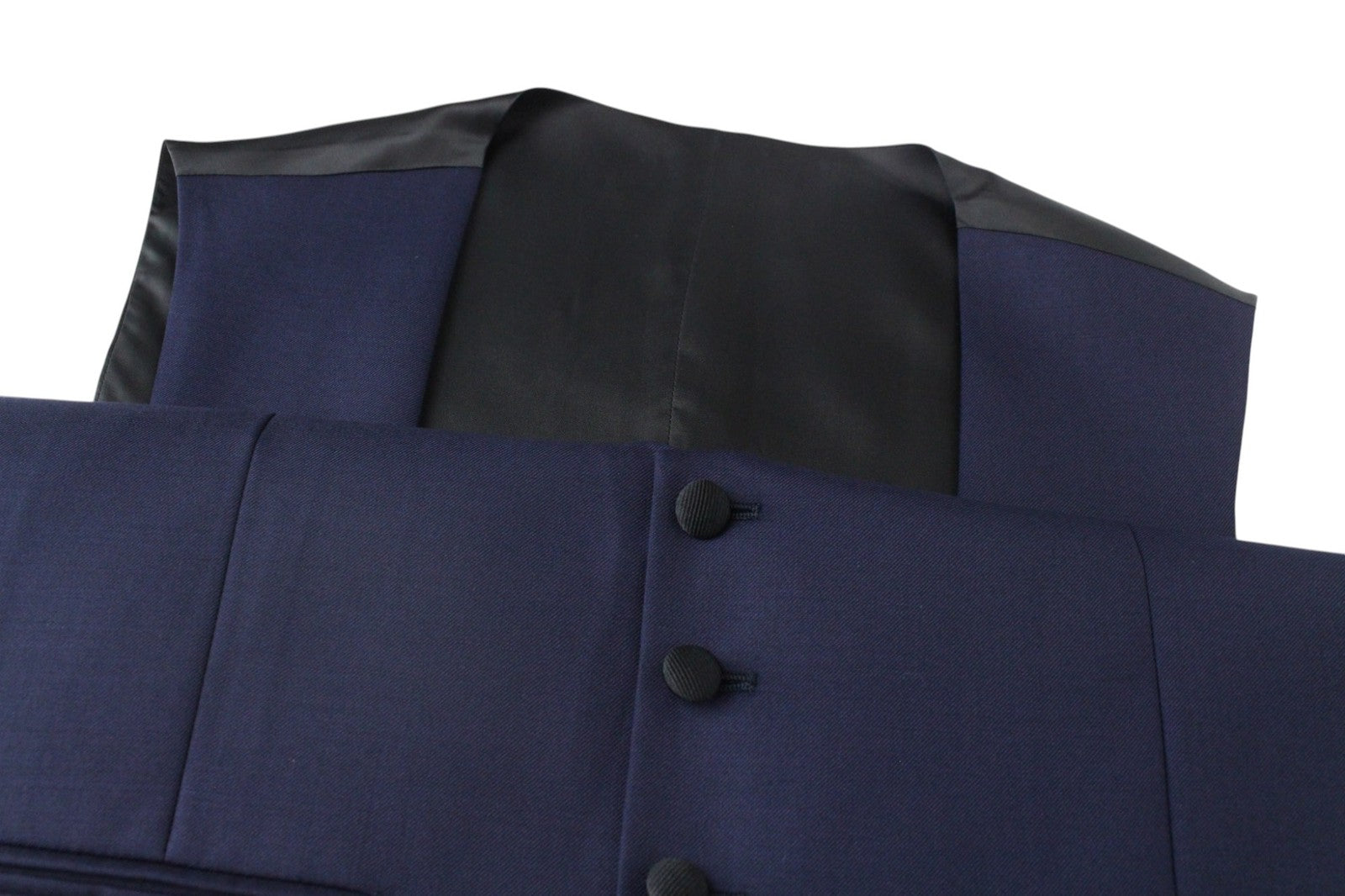 SUITSUPPLY Lazio Men Suit UK40L Blue Slim 3-Piece Tux Pure Wool S130 Formal