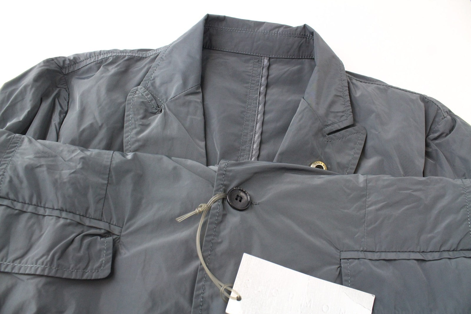 RICHMOND Men Jacket IT48 Mid-Grey Unlined Designer Lightweight Classic 2-Buttons