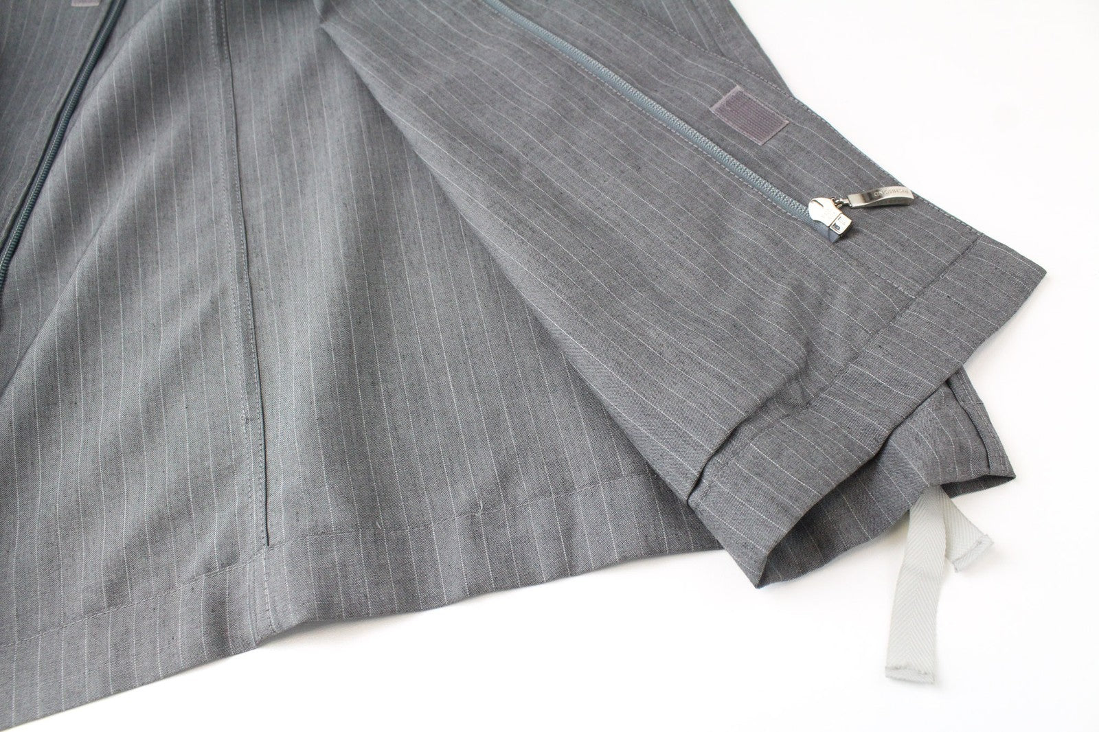 RICHMOND Men Jacket IT48 Grey Striped Melange High Neck Designer Virgin Wool Mix